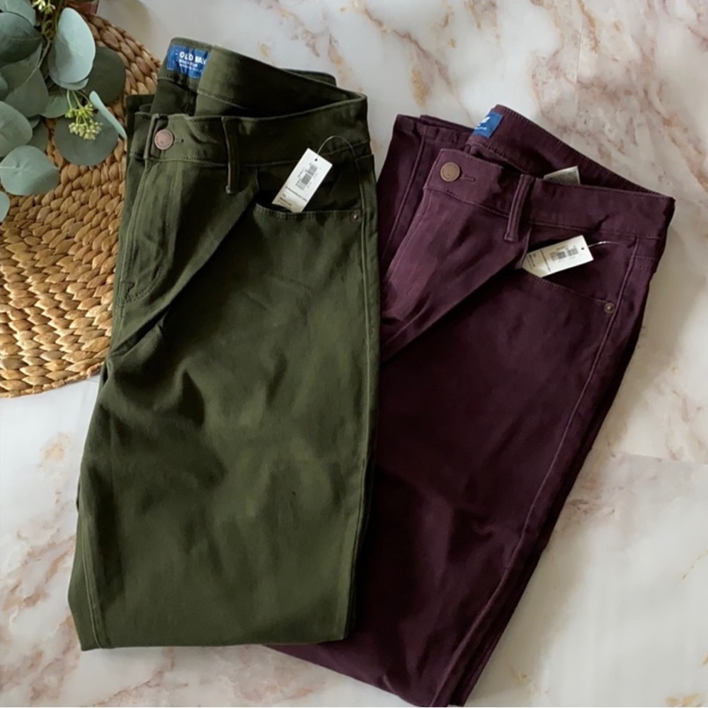 NWT - lot of 2 -Old Navy Sateen skinny Pants-Sz 12